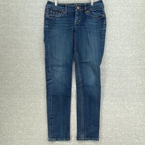 Seven7 Jeans Womens 28 Skinny Low Rise Stretch Medium Wash Denim Cotton Classic